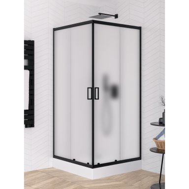 Dušo kabina New Trendy Suvia Black 2D, satininis stiklas, pasirenkamas dydis Dušo kabina New Trendy Suvia Black 2D, satininis stiklas, pasirenkamas dydis