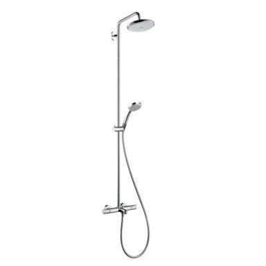 Virštinkinė dušo sistema su termostatu voniai Hansgrohe Croma 220 Virštinkinė dušo sistema su termostatu voniai Hansgrohe Croma 220