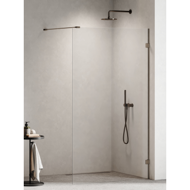 Dušo sienelė New Trendy Oxia Gunmetal BRUSHED, pasirenkamas dydis Dušo sienelė New Trendy Oxia Gunmetal BRUSHED, pasirenkamas dydis