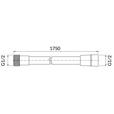 Dušo žarna Omnires 024-XCR 175 cm Dušo žarna Omnires 024-XCR 175 cm