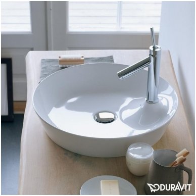 Duravit Cape Cod pastatomas ant stalviršio praustuvas su skyle maišytuvui 480x480 1