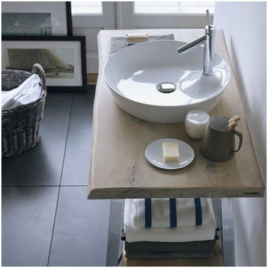 Duravit Cape Cod pastatomas ant stalviršio praustuvas su skyle maišytuvui 480x480 2