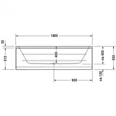 Duravit vonia D-Code 1800x800 4