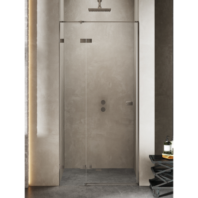 Dušo durys New Trendy AVEXA Gunmetal BRUSHED 1D, pasirenkamas dydis ir pusė Dušo durys New Trendy AVEXA Gunmetal BRUSHED 1D, pasirenkamas dydis ir pusė