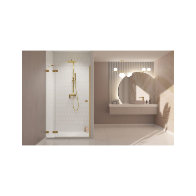 Dušo durys Radaway Essenza Pro Brushed Gold DWJ, skaidrus stiklas 1 Dušo durys Radaway Essenza Pro Brushed Gold DWJ, skaidrus stiklas 1