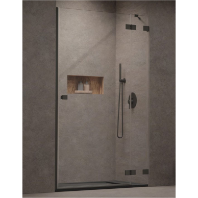 Dušo durys Radaway Essenza Pro Brushed GunMetal DWJ, skaidrus stiklas