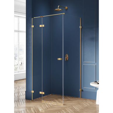 Dušo kabina New Trendy Avexa Gold Brushed, pasirenkamas dydis ir pusė Dušo kabina New Trendy Avexa Gold Brushed, pasirenkamas dydis ir pusė