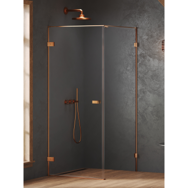 Dušo kabina New Trendy Oxia Copper Brushed 1D, pasirenkamas dydis ir pusė Dušo kabina New Trendy Oxia Copper Brushed 1D, pasirenkamas dydis ir pusė