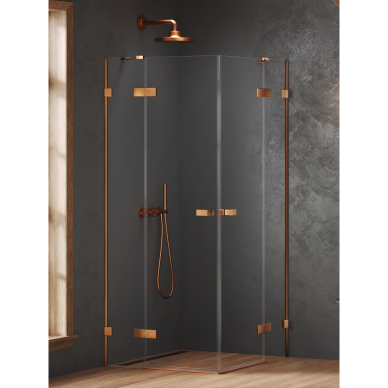 Dušo kabina New Trendy Oxia Copper Brushed 2D, pasirenkamas dydis Dušo kabina New Trendy Oxia Copper Brushed 2D, pasirenkamas dydis