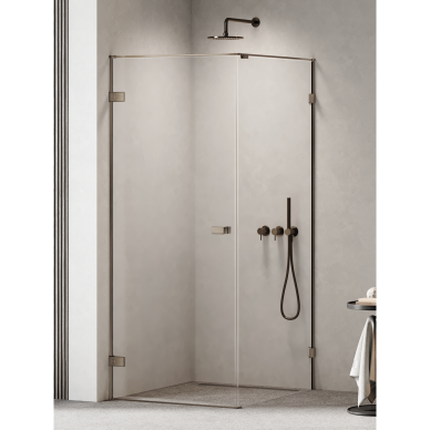 Dušo kabina New Trendy Oxia Gunmetal Brushed 1D, pasirenkamas dydis ir pusė Dušo kabina New Trendy Oxia Gunmetal Brushed 1D, pasirenkamas dydis ir pusė