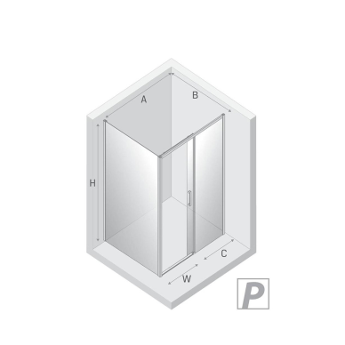 Dušo kabina New Trendy Prime Black square, pasirenkamas dydis ir pusė 7 Dušo kabina New Trendy Prime Black square, pasirenkamas dydis ir pusė 7