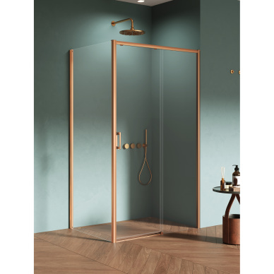 Dušo kabina New Trendy Prime Copper BRUSHED square, pasirenkamas dydis ir pusė Dušo kabina New Trendy Prime Copper BRUSHED square, pasirenkamas dydis ir pusė