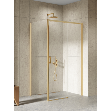 Dušo kabina New Trendy Prime Gold BRUSHED square, pasirenkamas dydis ir pusė Dušo kabina New Trendy Prime Gold BRUSHED square, pasirenkamas dydis ir pusė