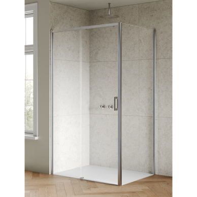 Dušo kabina New Trendy Prime NICKEL BRUSHED square, pasirenkamas dydis ir pusė Dušo kabina New Trendy Prime NICKEL BRUSHED square, pasirenkamas dydis ir pusė