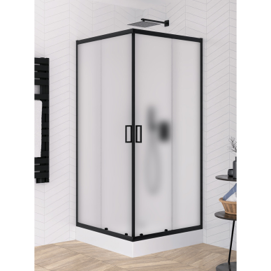 Dušo kabina New Trendy Suvia Black 2D, satininis stiklas, pasirenkamas dydis Dušo kabina New Trendy Suvia Black 2D, satininis stiklas, pasirenkamas dydis