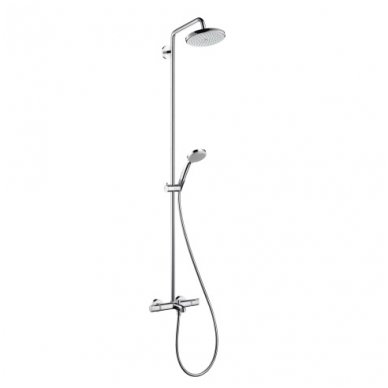 Virštinkinė dušo sistema su termostatu voniai Hansgrohe Croma 220 Virštinkinė dušo sistema su termostatu voniai Hansgrohe Croma 220