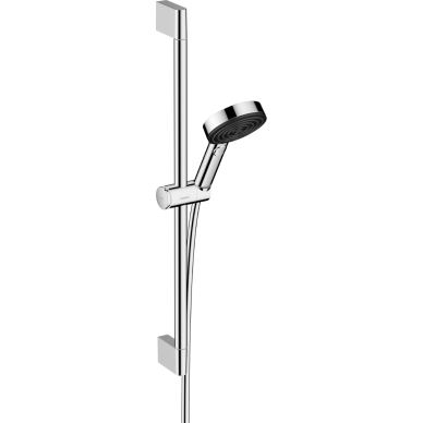 Dušo komplektas HANSGROHE Pulsify Select S 105, 3 srovių, Relaxation EcoSmart, su 65 cm dušo stovu, spalva - chromo