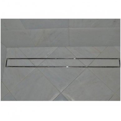 Dušo latakas Aco Tile įklijuojamai plytelei horizontaliu flanšu 2 Dušo latakas Aco Tile įklijuojamai plytelei horizontaliu flanšu 2