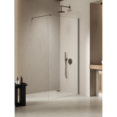 Dušo sienelė New Trendy Nesta Gunmetal Brushed, pasirenkami dydžiai Dušo sienelė New Trendy Nesta Gunmetal Brushed, pasirenkami dydžiai