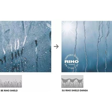 Dušo sienelė Riho Grid GB101 100 cm, juodas profilis, skaidrus stiklas 2