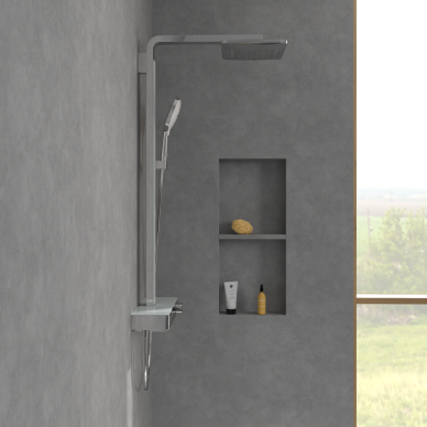 Dušo sistema VILLEROY&BOCH Infinity termostatinė, 240mm dušo galva, chromas 4 Dušo sistema VILLEROY&BOCH Infinity termostatinė, 240mm dušo galva, chromas 4