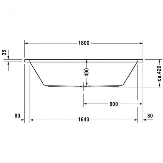 Duravit vonia D-Code 1800x800 3
