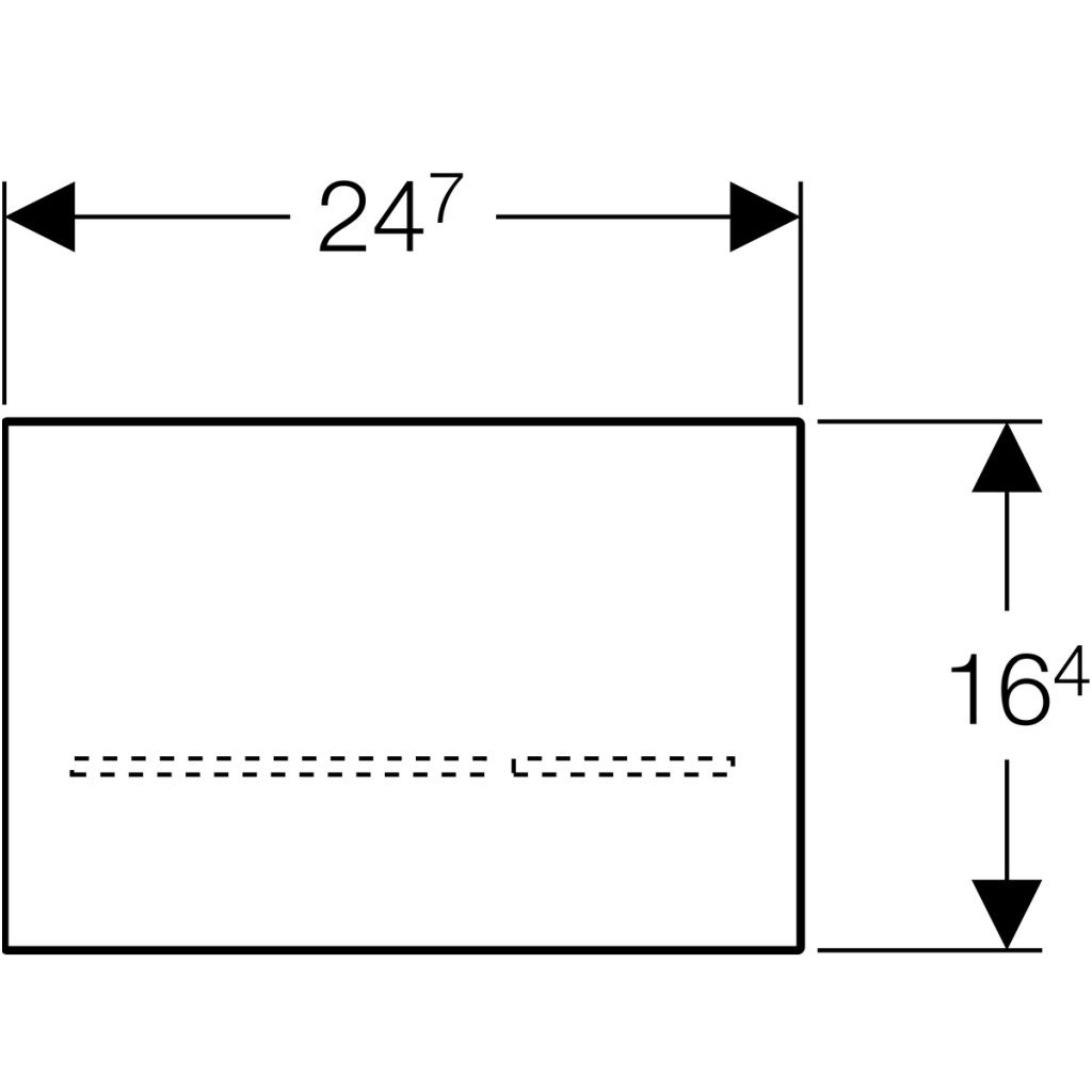 Elektroninis vandens nuleidimo mygtukas Geberit Sigma 80 Square 2