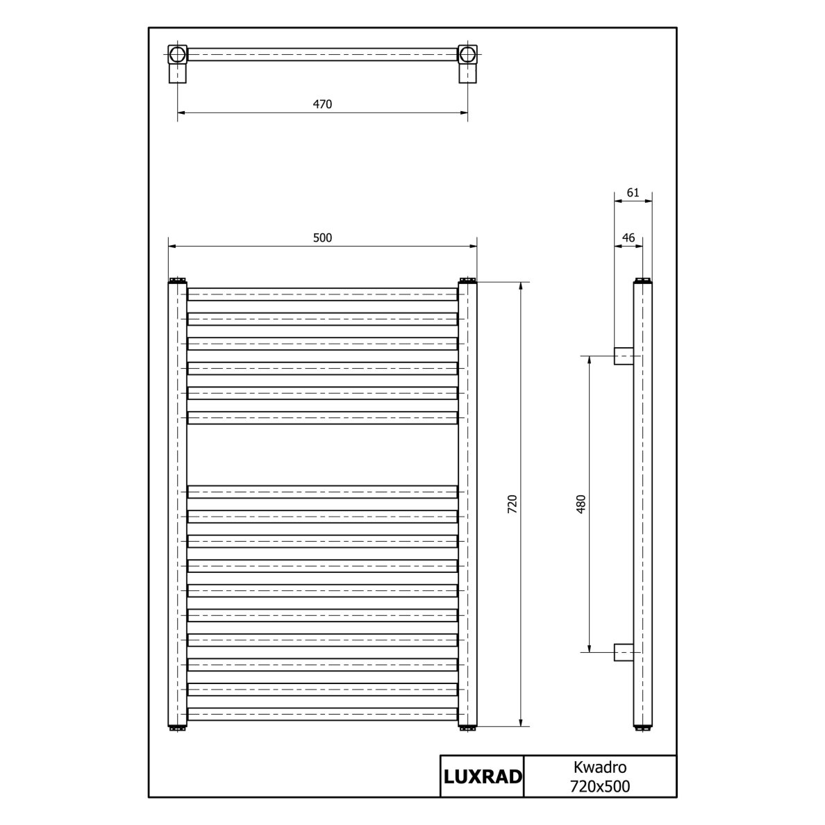 Elektrinis rankšluosčių džiovintuvas Luxrad Kwadro 72 x 50 cm baltos spalvos su tenu 5 Elektrinis rankšluosčių džiovintuvas Luxrad Kwadro 72 x 50 cm baltos spalvos su tenu 5