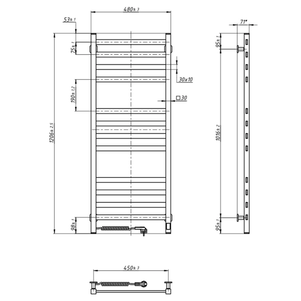Elektrinis rankšluosčių džiovintuvas Navin Avangard 480*1200 Sensor, (laidas kairėje) 3 Elektrinis rankšluosčių džiovintuvas Navin Avangard 480*1200 Sensor, (laidas kairėje) 3