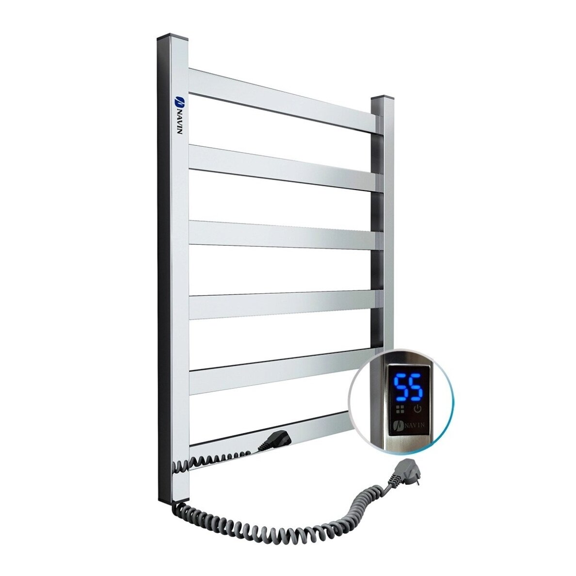Elektrinis rankšluosčių džiovintuvas Navin Avangard Sensor 480x600, chromo, su laikmačiu, (laidas kairėje) Elektrinis rankšluosčių džiovintuvas Navin Avangard Sensor 480x600, chromo, su laikmačiu, (laidas kairėje)