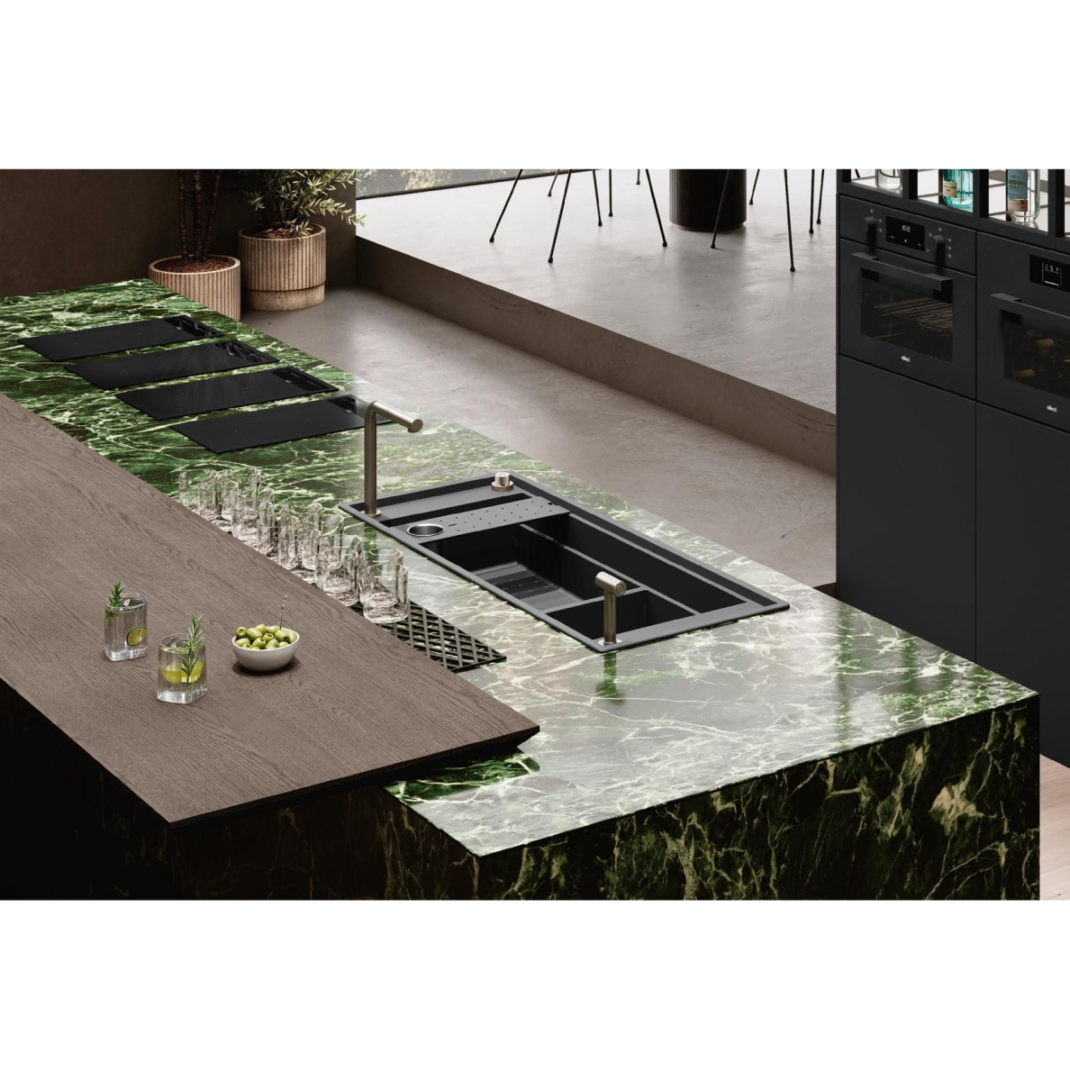 Elleci Elite Mixology granitinė plautuvė, juoda K86 2