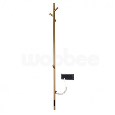 Elektrinė rankšluosčių kabykla WOBBEE BURTON BRUSHED GOLD braižyto aukso spalvos su laikmačiu Elektrinė rankšluosčių kabykla WOBBEE BURTON BRUSHED GOLD braižyto aukso spalvos su laikmačiu