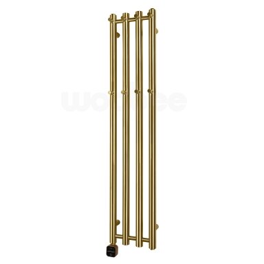 Elektrinis džiovintuvas Wobbee BARNA 26x120cm be laido, kairinis, pvd braižyto aukso spalvos Elektrinis džiovintuvas Wobbee BARNA 26x120cm be laido, kairinis, pvd braižyto aukso spalvos