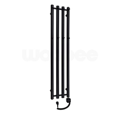 Elektrinis džiovintuvas Wobbee BARNA 26x120cm su laidu dešinėje pusėje, juodos matinės spalvos Elektrinis džiovintuvas Wobbee BARNA 26x120cm su laidu dešinėje pusėje, juodos matinės spalvos
