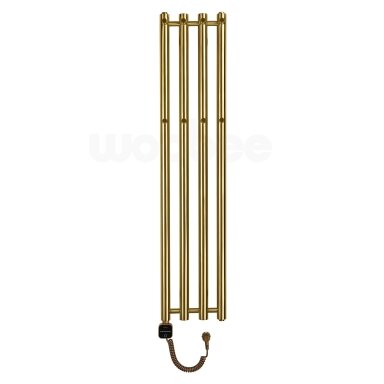 Elektrinis džiovintuvas Wobbee BARNA 26x120cm su laidu, kairinis, pvd braižyto aukso spalvos Elektrinis džiovintuvas Wobbee BARNA 26x120cm su laidu, kairinis, pvd braižyto aukso spalvos