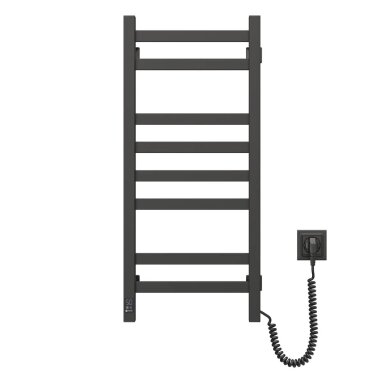 Elektrinis rankšluosčių džiovintuvas Navin Avangard 36 x 80 cm su sensoriumi, juodos spalvos, dešininis Elektrinis rankšluosčių džiovintuvas Navin Avangard 36 x 80 cm su sensoriumi, juodos spalvos, dešininis