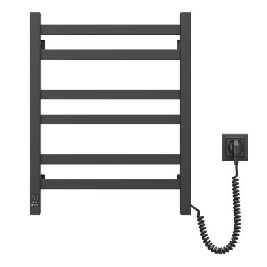 Elektrinis rankšluosčių džiovintuvas Navin Avangard 48 x 60 cm su sensoriumi, juodos spalvos, dešininis Elektrinis rankšluosčių džiovintuvas Navin Avangard 48 x 60 cm su sensoriumi, juodos spalvos, dešininis