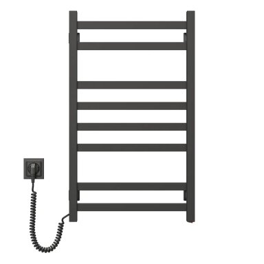 Elektrinis rankšluosčių džiovintuvas Navin Avangard 48 x 80 cm, juodos spalvos, kairinis Elektrinis rankšluosčių džiovintuvas Navin Avangard 48 x 80 cm, juodos spalvos, kairinis
