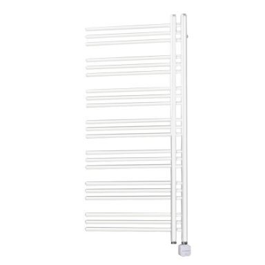 Baltas elektrinis rankšluosčių džiovintuvas Sapho Dorlion 50x120cm su paslėptu laidu Baltas elektrinis rankšluosčių džiovintuvas Sapho Dorlion 50x120cm su paslėptu laidu