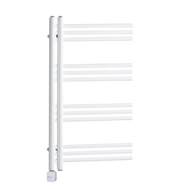 Baltas elektrinis rankšluosčių džiovintuvas Sapho Dorlion 50x90 cm su paslėptu tenu Baltas elektrinis rankšluosčių džiovintuvas Sapho Dorlion 50x90 cm su paslėptu tenu