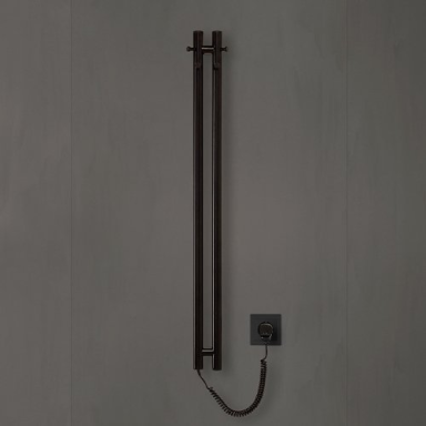 Elektrinis rankšluosčių džiovintuvas-stovas WELLMER Stovas, 1000x87mm, 2 stovai, 3 termo rėžimai, 40W, AISI 316 nerūd.plienas, juoda sp, dešinė