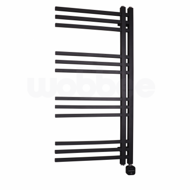 Elektrinis rankšluosčių džiovintuvas WOBBEE FLINT BLACK 50x100cm juodas matinis dešininis su tenu paslėptu montavimu Elektrinis rankšluosčių džiovintuvas WOBBEE FLINT BLACK 50x100cm juodas matinis dešininis su tenu paslėptu montavimu
