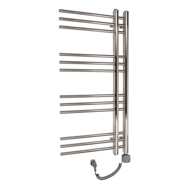 Elektrinis rankšluosčių džiovintuvas WOBBEE GLASTON BRUSHED NICKEL PVD 50x100cm braižyto nikelio spalvos dešininis su tenu su laidu Elektrinis rankšluosčių džiovintuvas WOBBEE GLASTON BRUSHED NICKEL PVD 50x100cm braižyto nikelio spalvos dešininis su tenu su laidu
