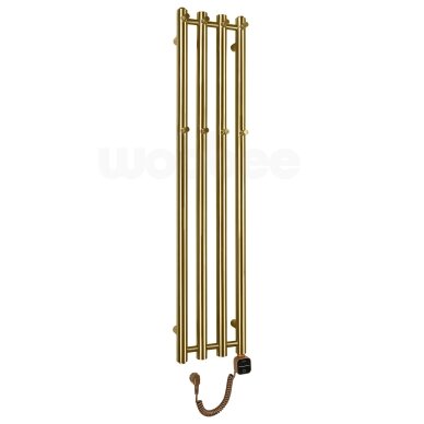 Elektrinis džiovintuvas Wobbee BARNA 26x120cm su laidu, dešininis, pvd braižyto aukso spalvos Elektrinis džiovintuvas Wobbee BARNA 26x120cm su laidu, dešininis, pvd braižyto aukso spalvos