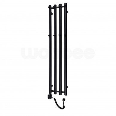 Elektrinis džiovintuvas Wobbee BARNA 26x120cm su laidu kairėje pusėje, juodos matinės spalvos Elektrinis džiovintuvas Wobbee BARNA 26x120cm su laidu kairėje pusėje, juodos matinės spalvos
