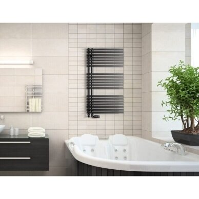 Elektrinis rankšluosčių džiovintuvas Luxrad TYP E 88,3 x 50 cm RAL9002 su tenu