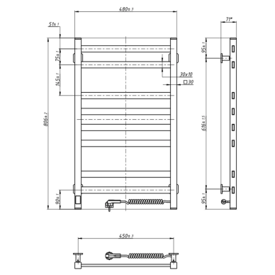 Elektrinis rankšluosčių džiovintuvas Navin Avangard 480×800 Sensor, dešinė pusė, baltas 3 Elektrinis rankšluosčių džiovintuvas Navin Avangard 480×800 Sensor, dešinė pusė, baltas 3