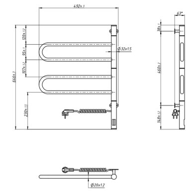Elektrinis rankšluosčių džiovintuvas Navin Fouette 480*600 Sensor, juodas 6 Elektrinis rankšluosčių džiovintuvas Navin Fouette 480*600 Sensor, juodas 6