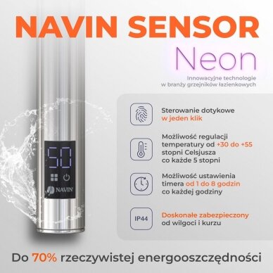 Nerūdijančio plieno elektrinis rankšluosčių džiovintuvas Navin Retro 50 x 80 cm su sensoriumi (laidas dešinėje pusėje) 3 Nerūdijančio plieno elektrinis rankšluosčių džiovintuvas Navin Retro 50 x 80 cm su sensoriumi (laidas dešinėje pusėje) 3