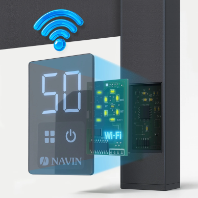 Elektrinis rankšluosčių džiovintuvas Navin Levante 450x1400 Sensor su WI-FI, dešinė, juodas 4 Elektrinis rankšluosčių džiovintuvas Navin Levante 450x1400 Sensor su WI-FI, dešinė, juodas 4
